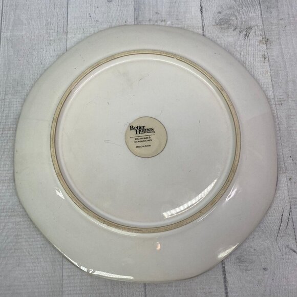 Better Homes & Gardens COUNTRY CREST CREAM  Fleur De Lys Dinner Plates Set 2 - Picture 3 of 14